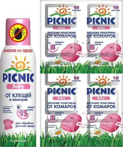 Аэрозоль Picnic Baby от клещей и комаров 125 см3+ пластины от комаров 10 шт от магазина Супер Спорт